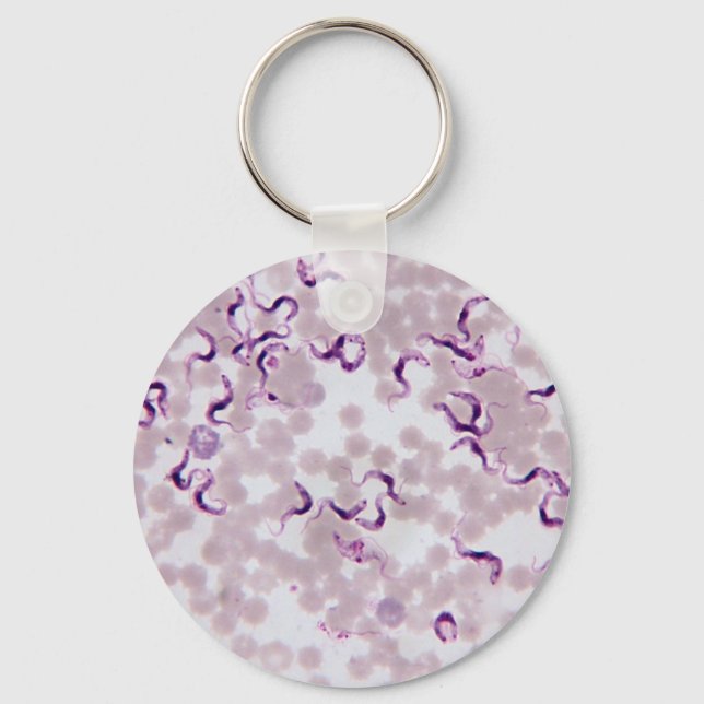 Blood Parasite Trypanosoma Key Ring (Front)