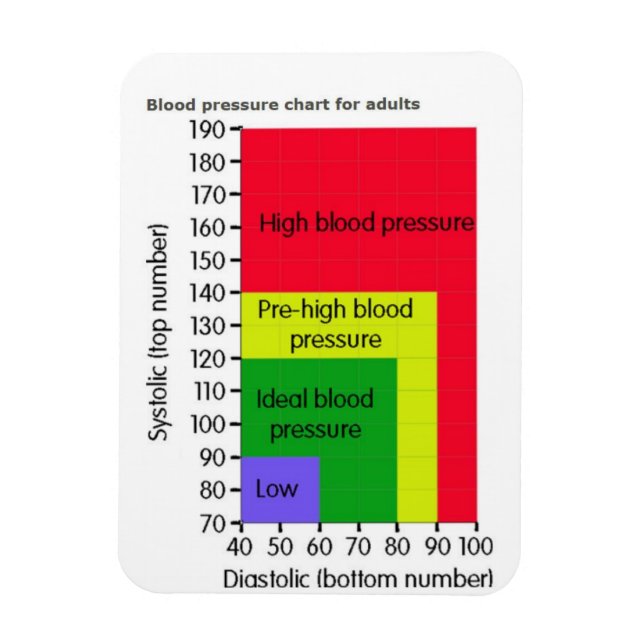 BLOOD PRESSURE CHART MAGNET (Vertical)