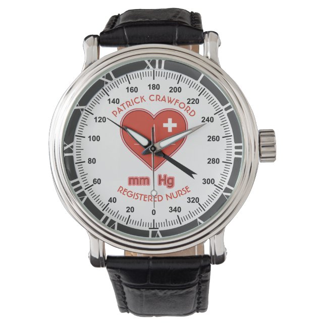 Blood Pressure Monitor Nurse Doctor Health Care Watch (Front)
