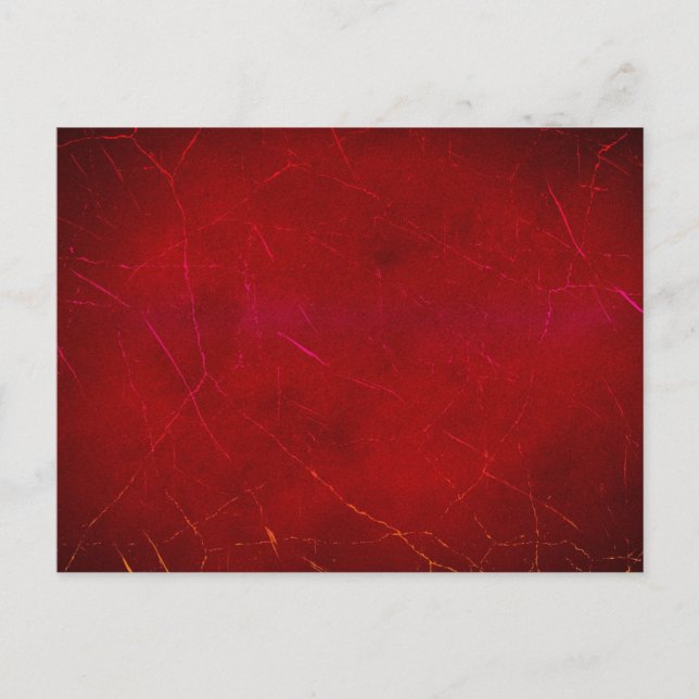 Blood Red Abstract Texture with Scratches Postcard (Front)