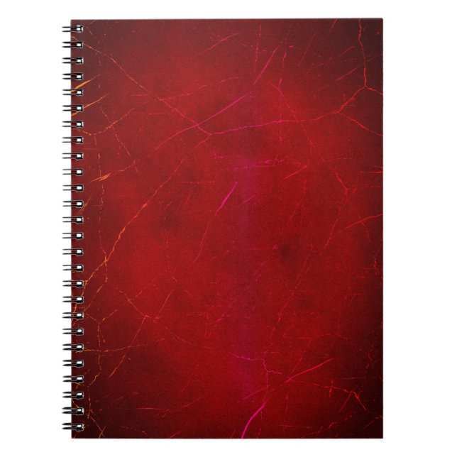 Blood Red Abstract Texture with Scratches Spiral Notebook (Front)