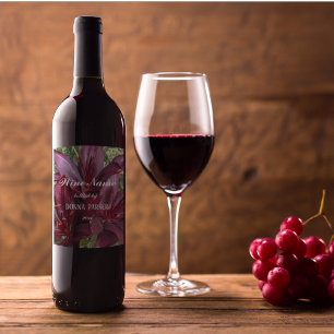 Blood Red Asiatic Lilies Photo Personalised Wine Label