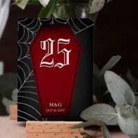 Blood Red Coffin Spiderweb Goth Wedding