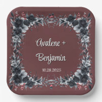 Blood Red Gothic Black Floral Wedding