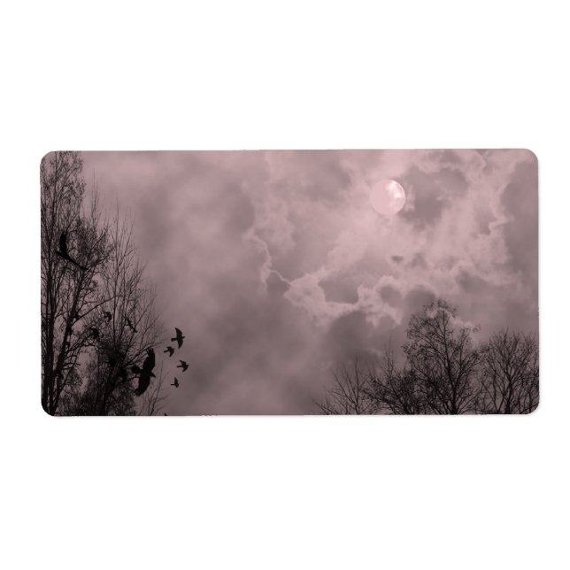 Blood Red Haunted Sky with Ravens (Front)