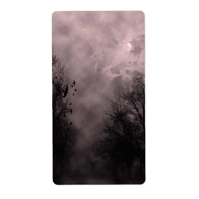 Blood Red Haunted Sky with Ravens (Front)