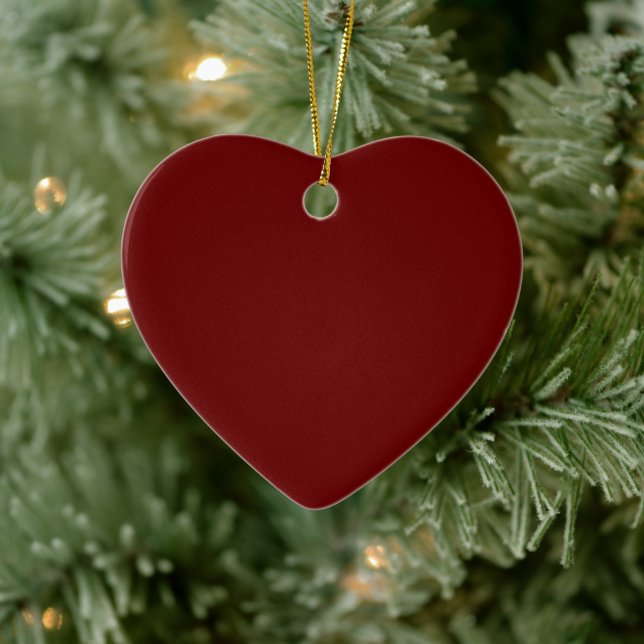 Blood Red Heart Ceramic Ornament (Tree)