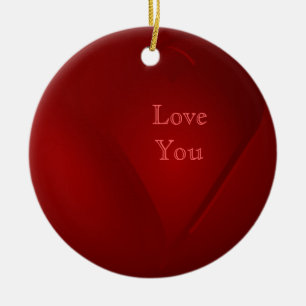 Blood Red Hearts Ornament