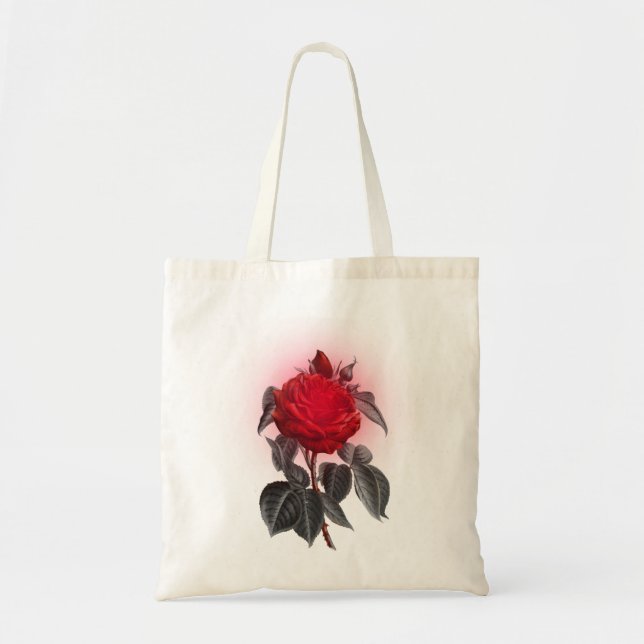 Blood Red Rose Tote Bag (Front)