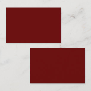 Blood red (solid colour) business card