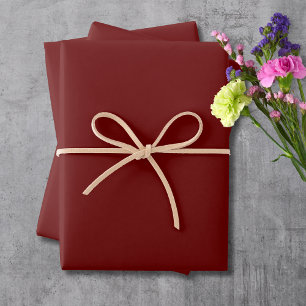 Blood Red Solid Colour Classic Elegant Wrapping Paper Sheet