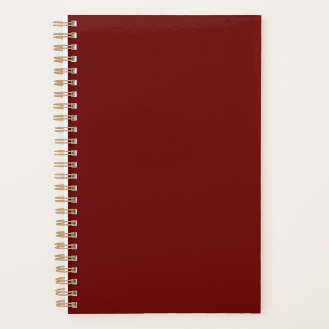 Blood red (solid colour)   planner (Front)