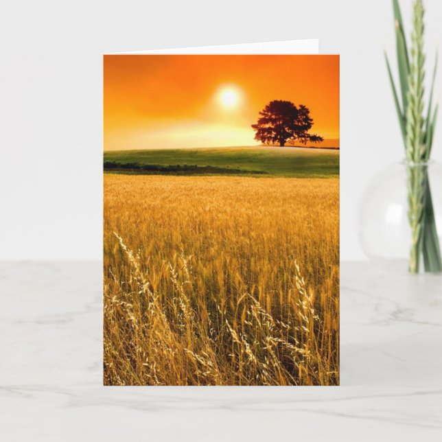 Blood-Red Sunset Card (Front)