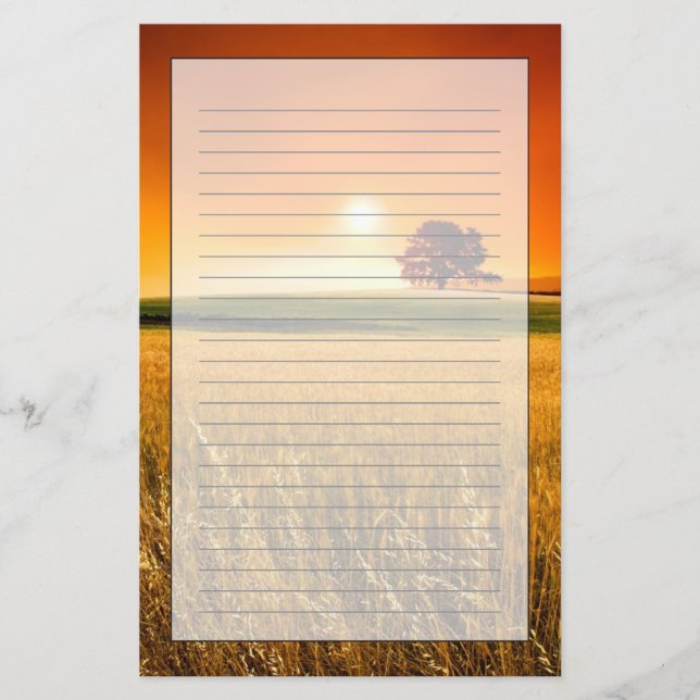 Blood-Red Sunset Stationery (Front)