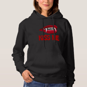 Blood Red Vampire Lips Halloween Kiss Me Hoodie