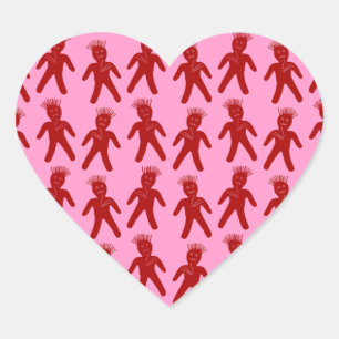 Blood Red Voodoo Doll Heart Sticker