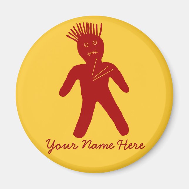 Blood Red Voodoo Doll Magnet (Front)