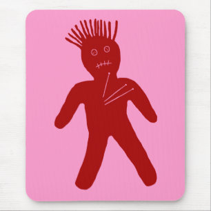 Blood Red Voodoo Doll Mouse Pad