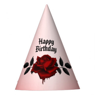 Blood Rose Birthday Party Hat