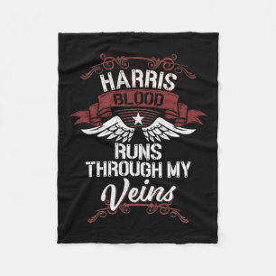Blood Runs Through My Veins - Last Name Family  Fleece Blanket