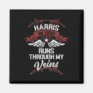 Blood Runs Through My Veins - Last Name Family Magnet