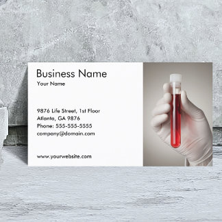 Blood Sample Business Card Template