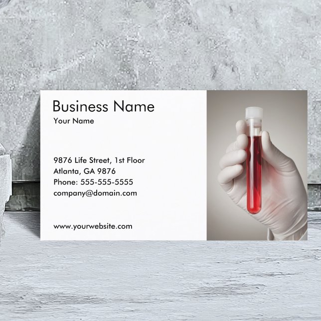 Blood Sample Business Card Template (Creator Uploaded)