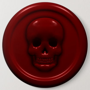 Blood Skull 6 Cm Round Badge