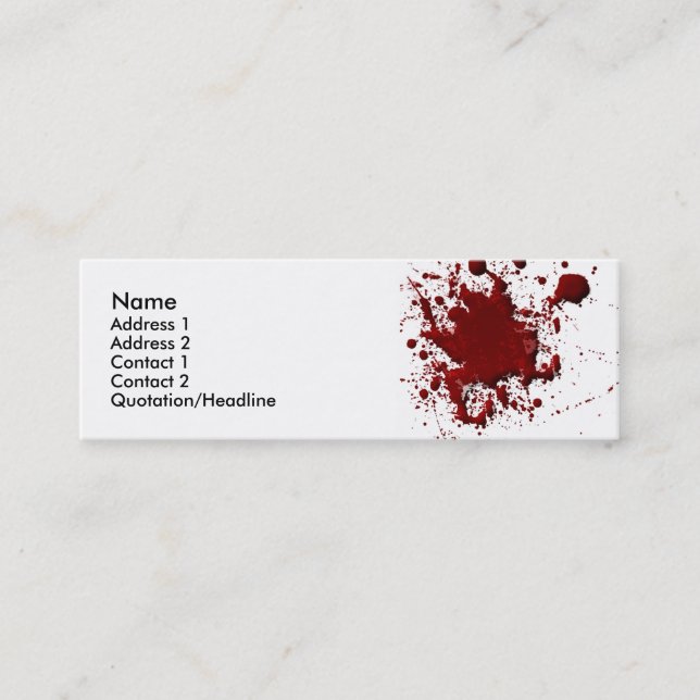 Blood Spatter Card (Front)