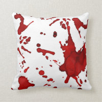 blood spatter pillow