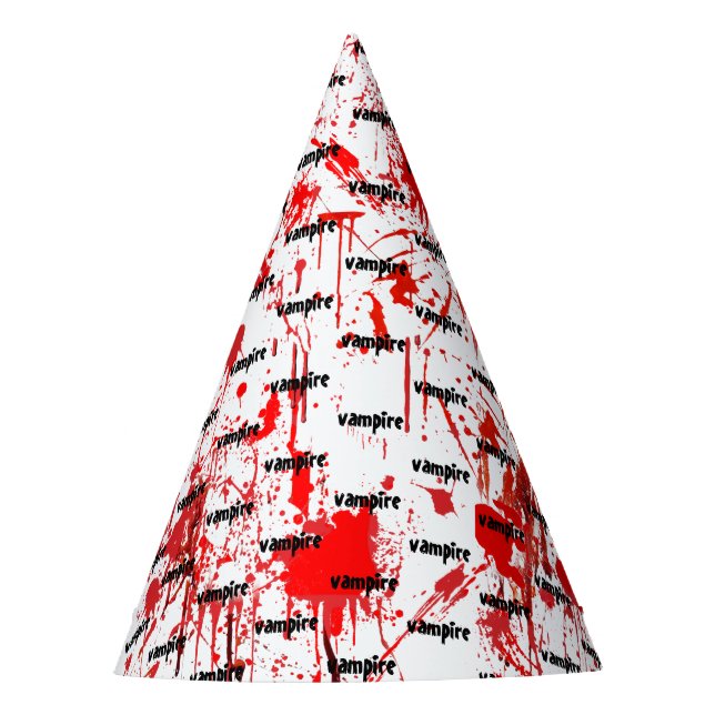 Blood Splash Halloween Party Hat (Front)