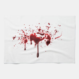 blood splatter 3 tea towel