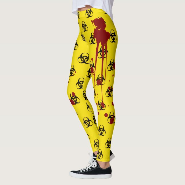 Blood Splatter Biohazard Leggings (Left)