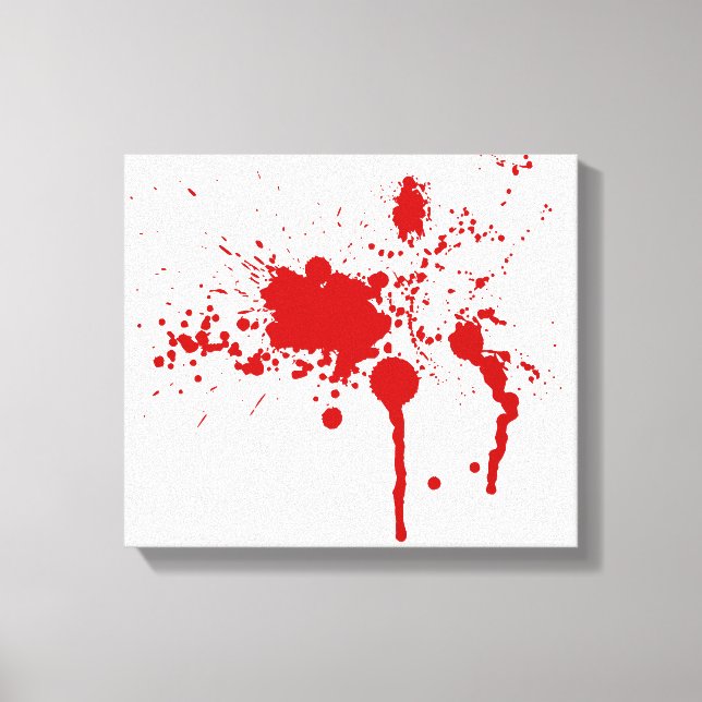 Blood Splatter Bloody Wound Bleeding Halloween Canvas Print (Front)