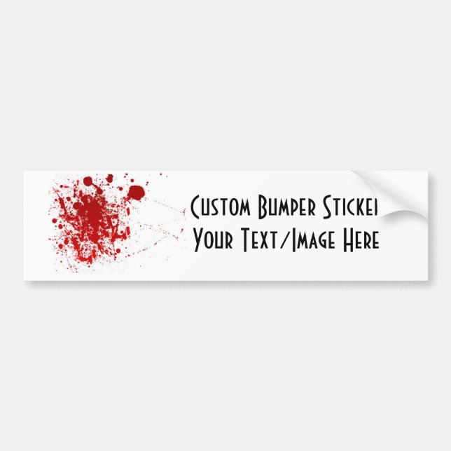 Blood Splatter Bumper Sticker (Front)