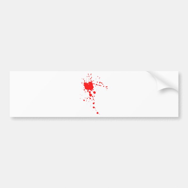 Blood Splatter Bumper Sticker (Front)