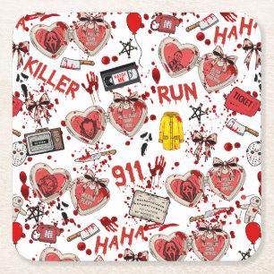 Blood Splatter Horror Movies Coasters