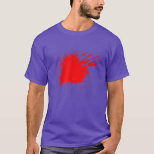 Blood Splatter Lazy Halloween Costume Scary Spooky T-Shirt