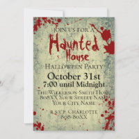 Blood Splatter on Concrete Haunted Halloween