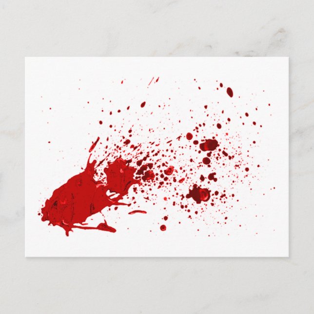 blood splatter one postcard (Front)