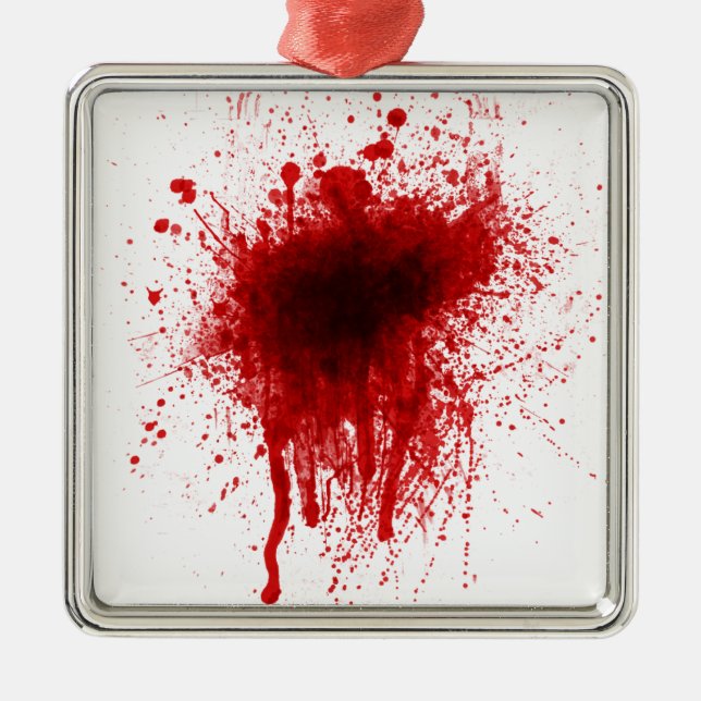 Blood Splatter Realistic Metal Tree Decoration (Front)