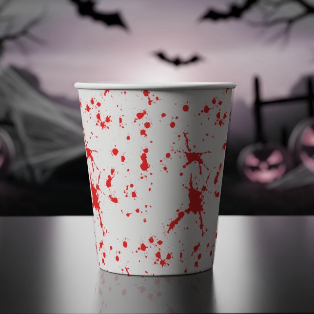 Blood Splatter Red & White Halloween Paper Cups (Blood Splatter Red & White Halloween Paper Cups
)