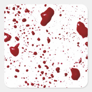 Blood Splatter Square Sticker