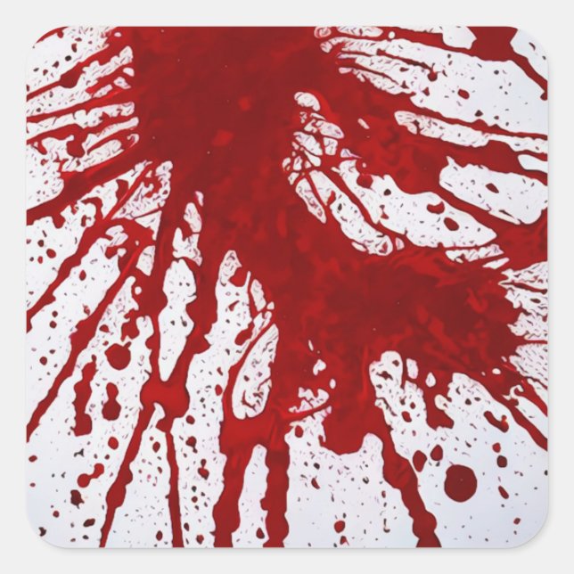 Blood Splatter Square Sticker (Front)