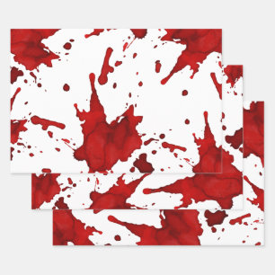 Blood Splatter Wrapping Paper Sheet