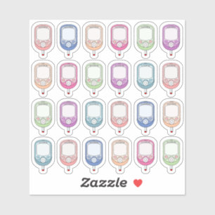 Blood Sugar Tracker Label Glucose Metre Monitoring