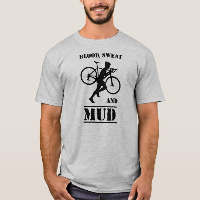 Blood Sweat And Mud Cyclocross T-Shirt (Front)