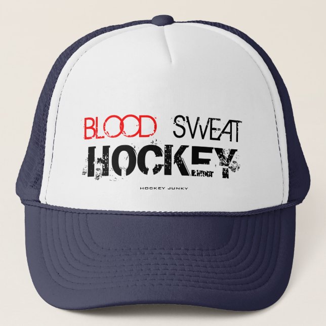 BLOOD SWEAT HOCKEY TRUCKER HAT (Front)