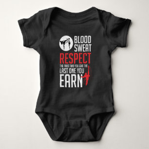 Blood Sweat Respect hapkido taekwondo karate judo Baby Bodysuit