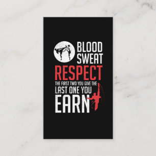 Blood Sweat Respect hapkido taekwondo karate judo Business Card
